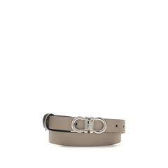 Ferragamo Gray Calf Leather Bos Taurus Regular Belt