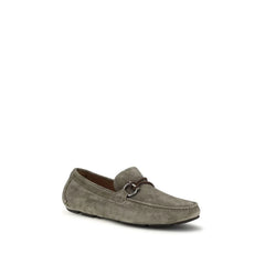 Ferragamo Sedý Teletí Kůže Bos Taurus Loafers