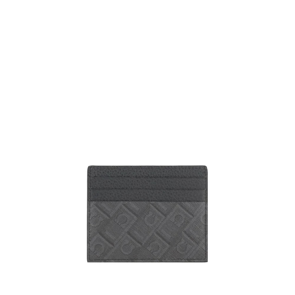 Ferragamo Gray Calf Leather Bos Taurus Wallet