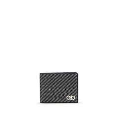 Ferragamo Gray Calf Leather Bos Taurus Wallet