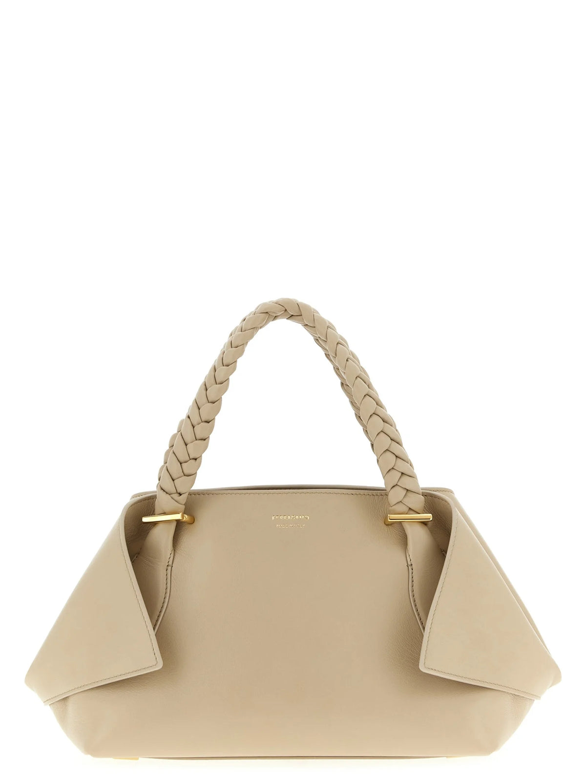 Ferragamo Gray Calfskin Handbag