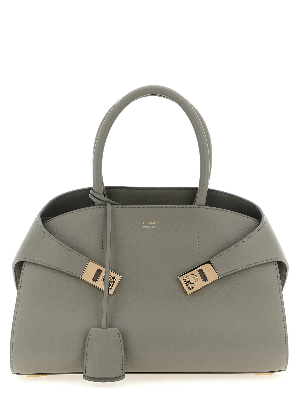 Ferragamo Gray Calfskin Handbag