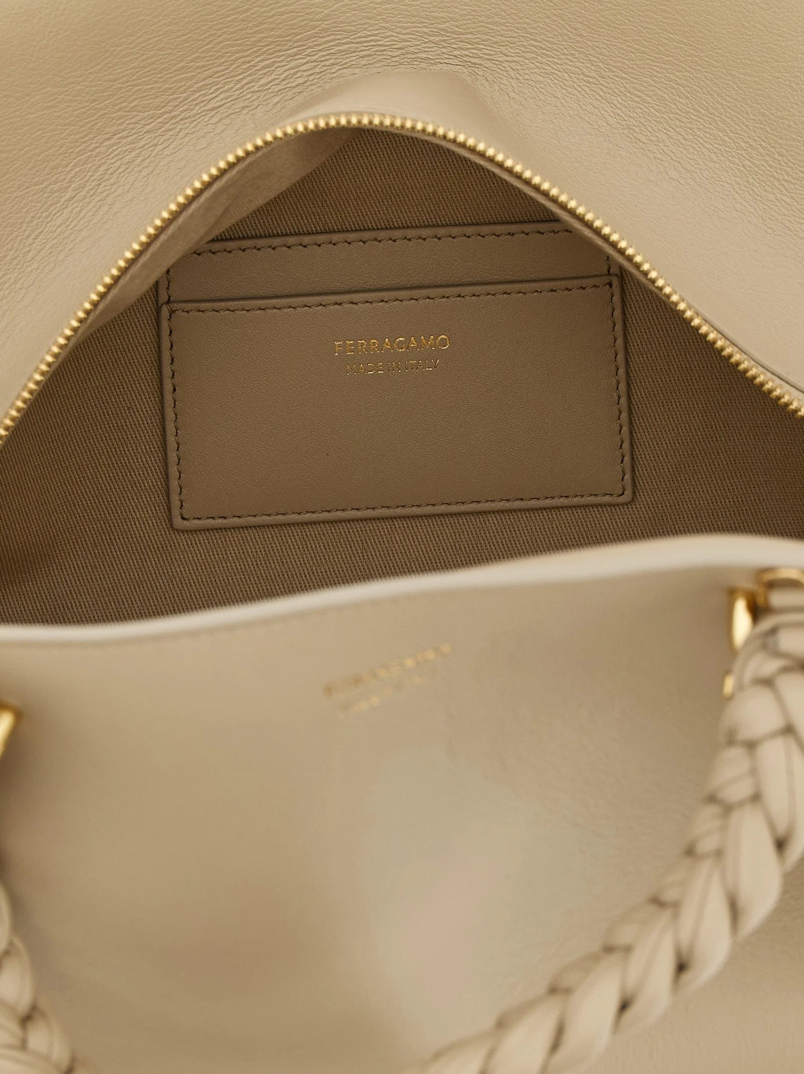 Ferragamo Gray Calfskin Handbag