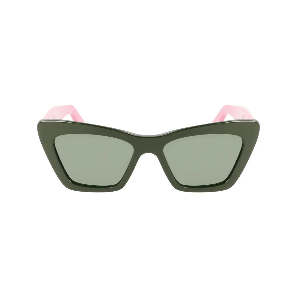 Ferragamo Green Acetate Sunglasses
