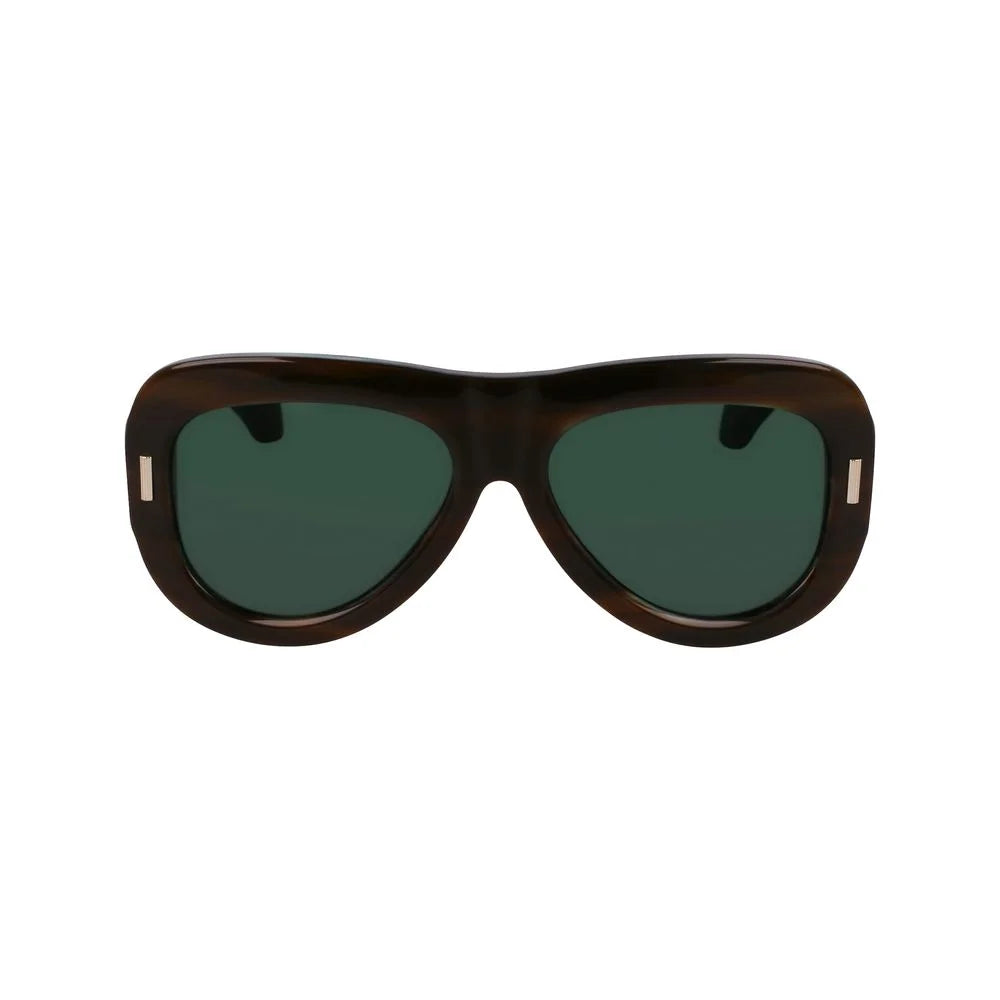 Ferragamo Green Acetate Sunglasses