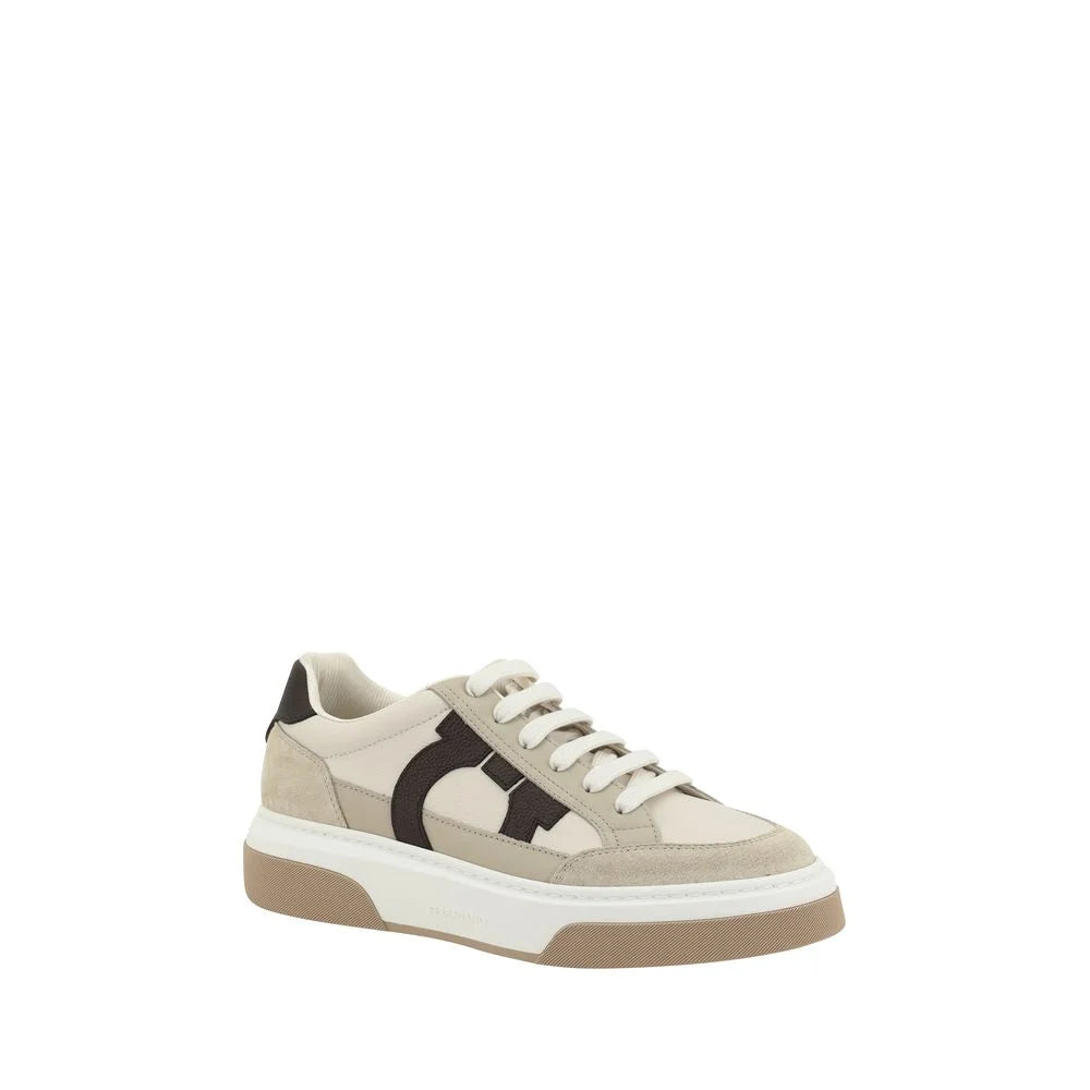 Ferragamo Multicolor Calf Leather Bos Taurus Platform Sneakers