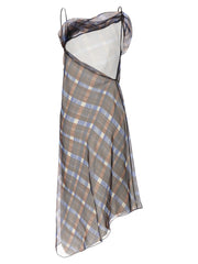 Ferragamo Multicolor Polyester Midi Dress - IT42