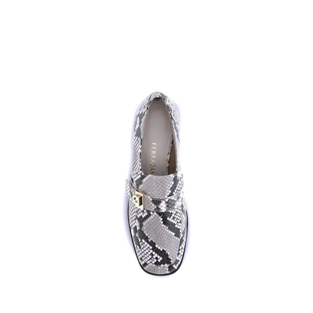 Ferragamo Python print leather Loafers - Flats