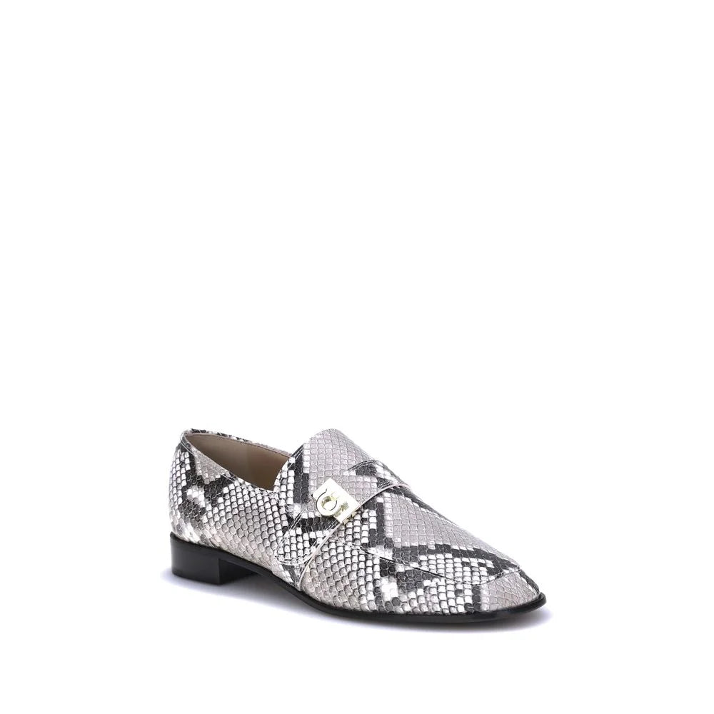 Ferragamo Python print leather Loafers - Flats