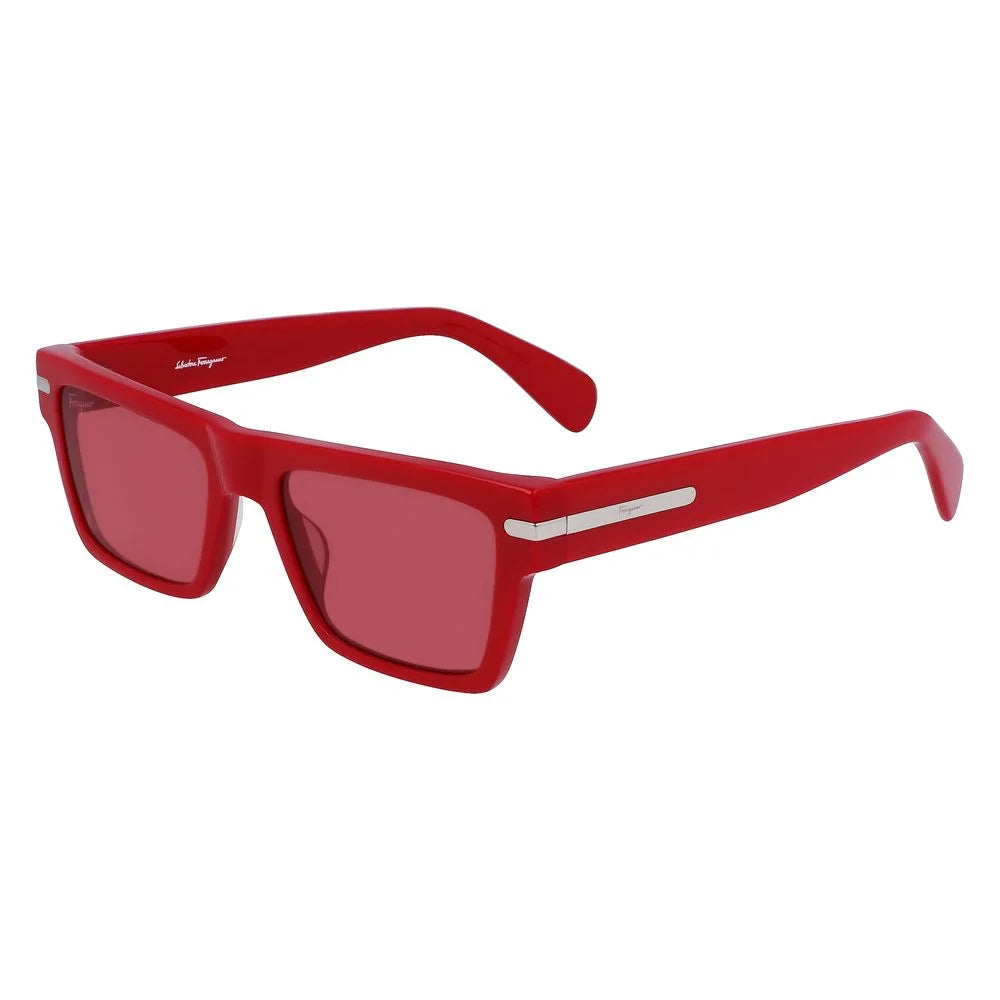 Ferragamo Red Acetate Sunglasses