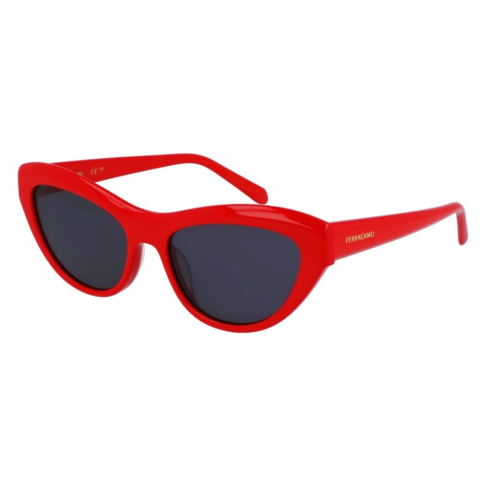 Ferragamo Red Acetate Sunglasses