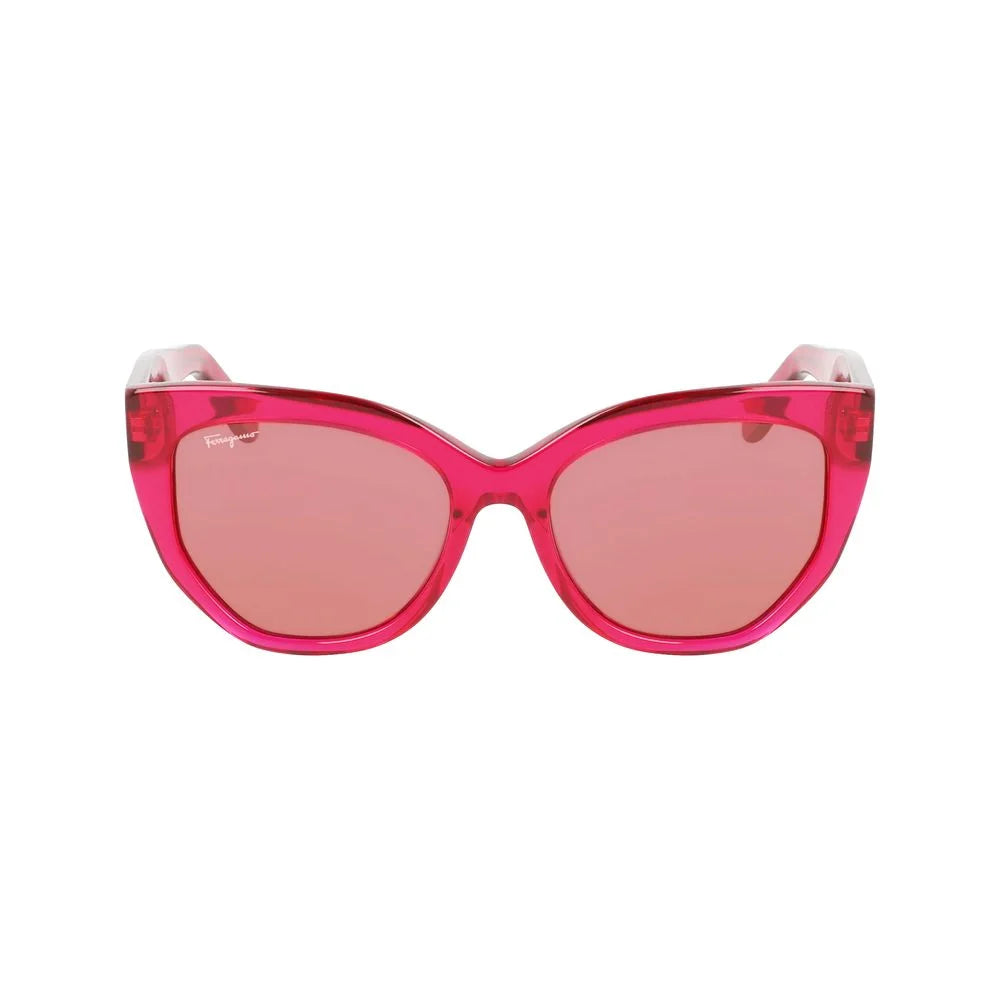 Ferragamo Red Acetate Sunglasses - Sunglasses