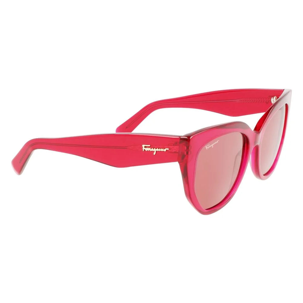 Ferragamo Red Acetate Sunglasses - Sunglasses