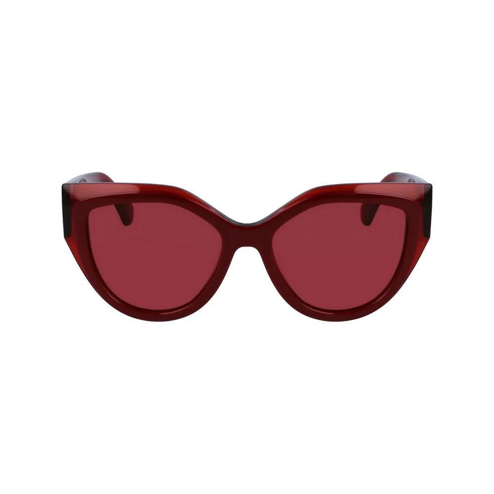 Ferragamo Red Acetate Sunglasses