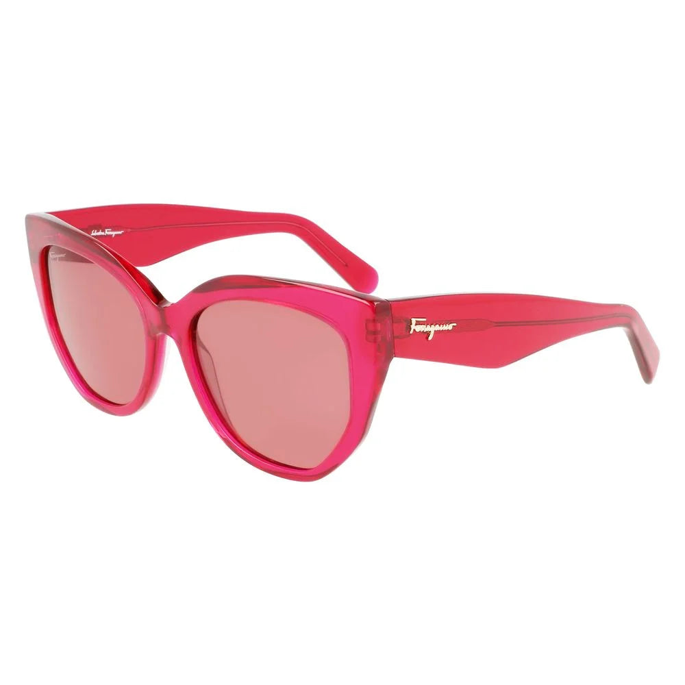 Ferragamo Red Acetate Sunglasses - Sunglasses