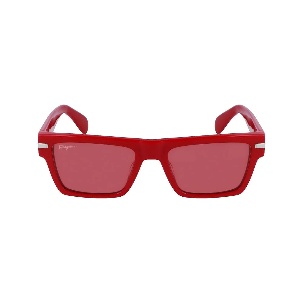 Ferragamo Red Acetate Sunglasses
