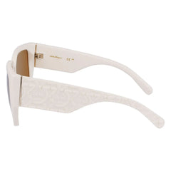 Ferragamo White Bio Injected Sunglasses - Sunglasses