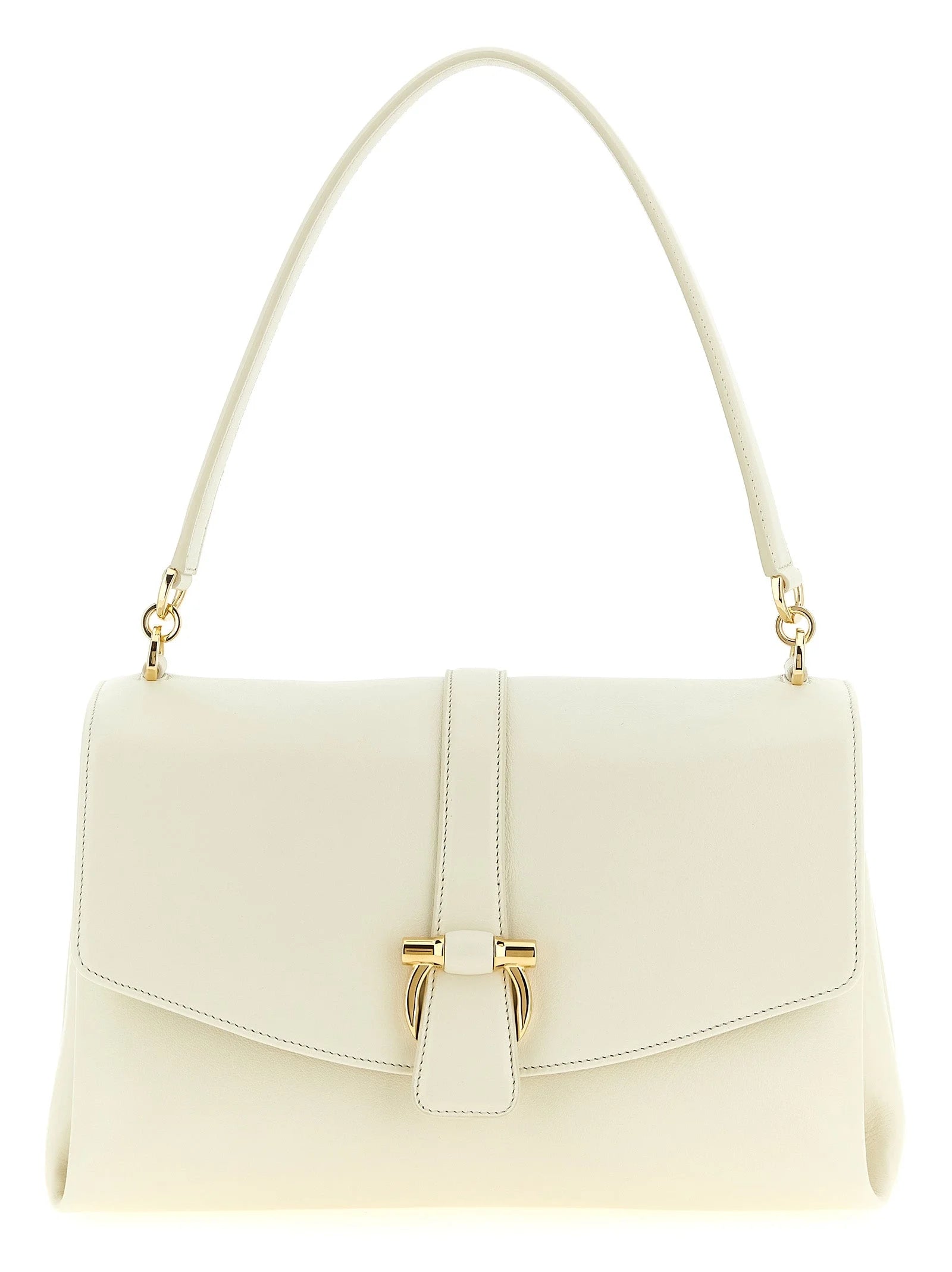 Ferragamo White Calfskin Shoulder Bag