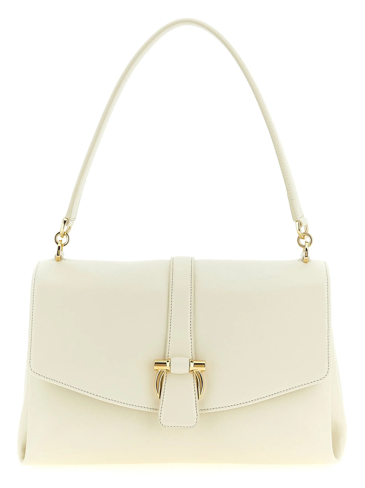 Ferragamo White Calfskin Shoulder Bag