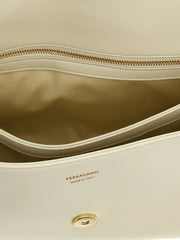 Ferragamo White Calfskin Shoulder Bag
