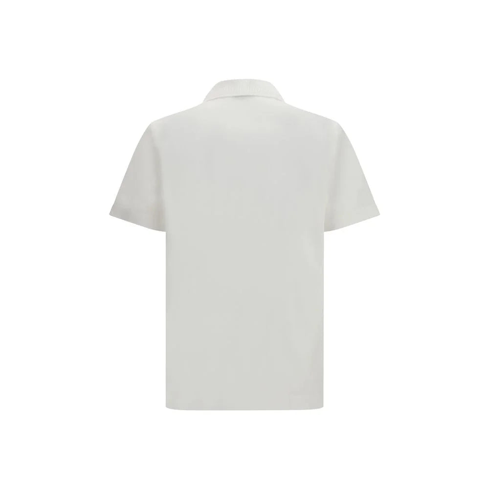 Ferragamo White Cotton Polo Shirt