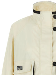 Ferragamo White Linen Full-Length Jacket - IT40