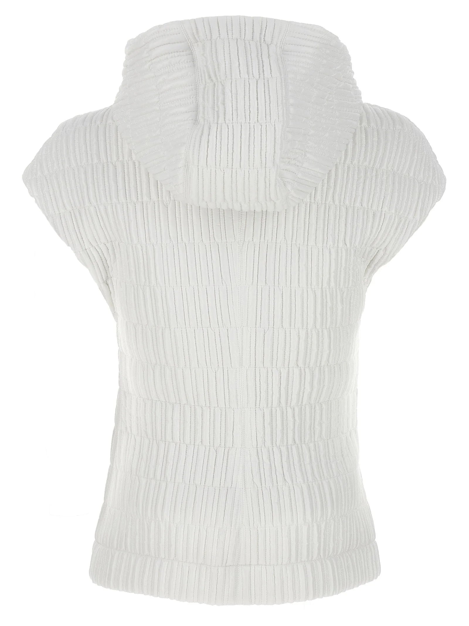 Ferragamo White Polyamide Sleeveless Jacket - IT44