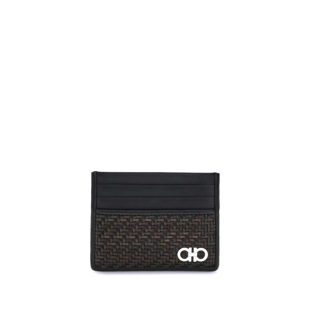 Ferragamo Woven Gancini Card Holder - Card Cases