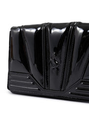 Ferrari Black GT patent leather bag with chain - Cross Body Bags