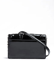 Ferrari Black GT patent leather bag with chain - Cross Body Bags