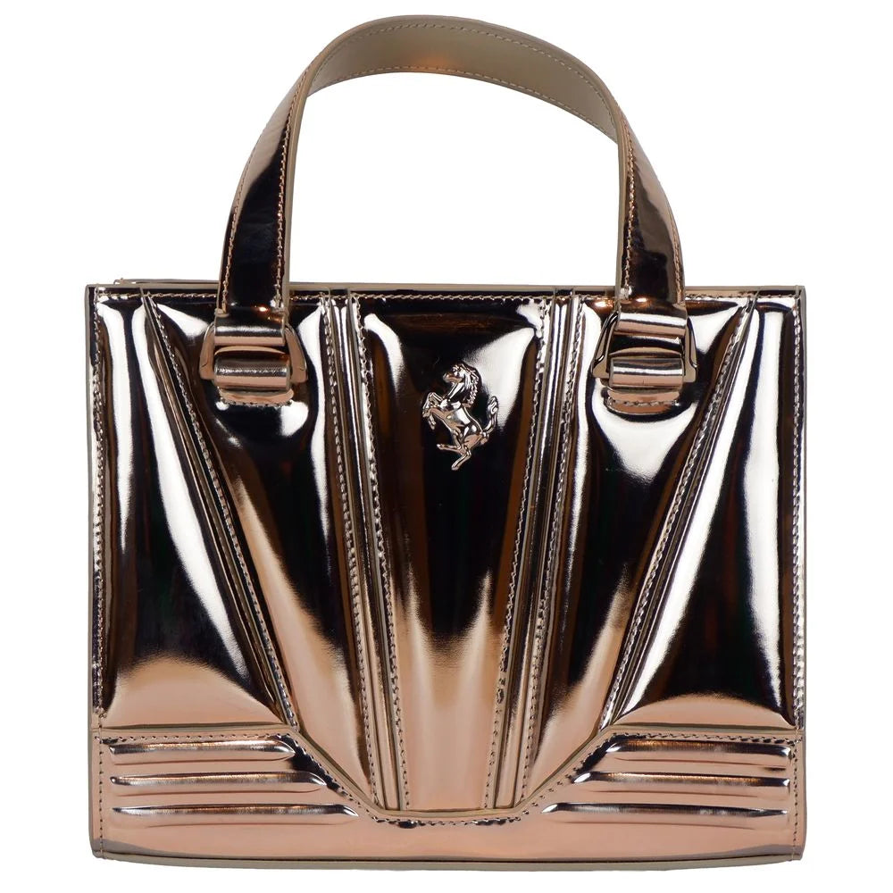 Ferrari Gray Leather Handbag - Satchel Bags