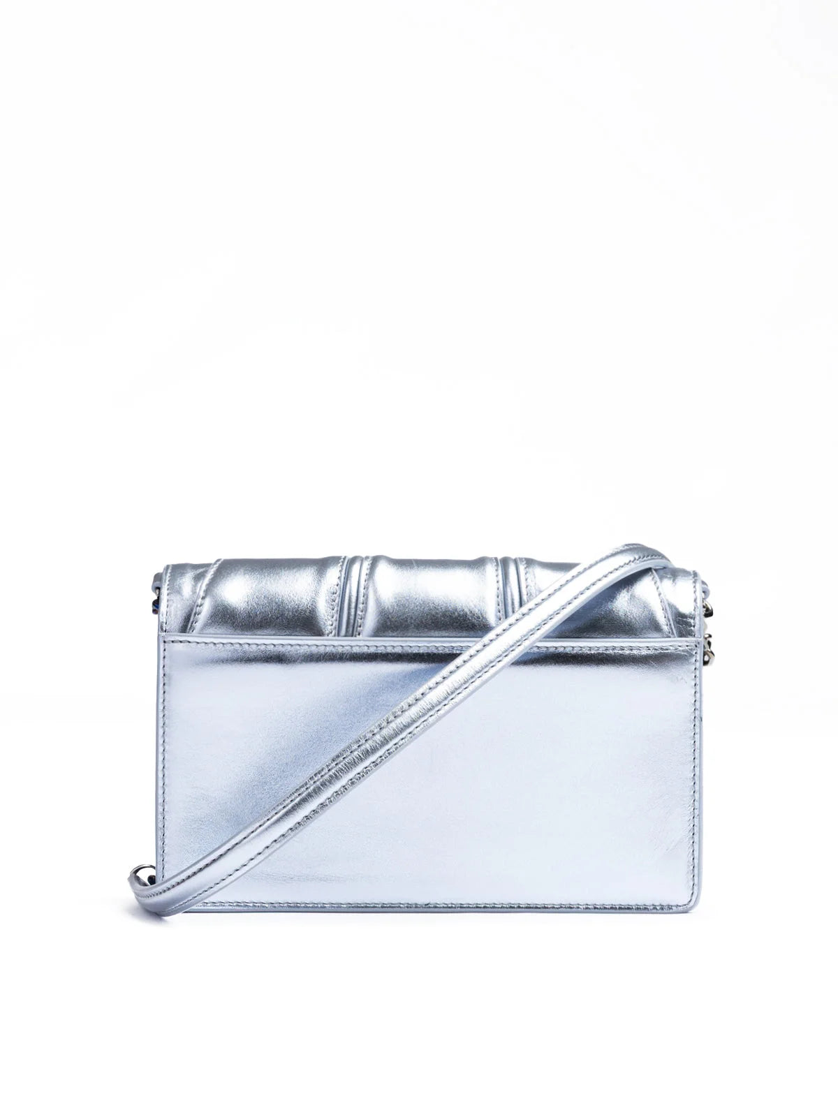 Ferrari Metal light blue GT patent leather bag with chain - Cross Body Bags