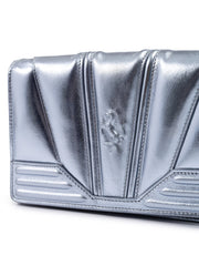 Ferrari Metal light blue GT patent leather bag with chain - Cross Body Bags