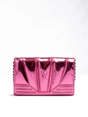 Ferrari Metal Pink GT patent leather bag with chain - Cross Body Bags