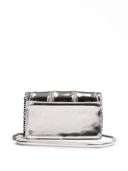 Ferrari Metal Silver GT patent leather bag with chain - Cross Body Bags