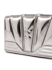 Ferrari Metal Silver GT patent leather bag with chain - Cross Body Bags