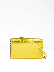 Ferrari Metal Yellow GT patent leather bag with chain - Cross Body Bags