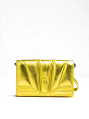Ferrari Metal Yellow GT patent leather bag with chain - Cross Body Bags