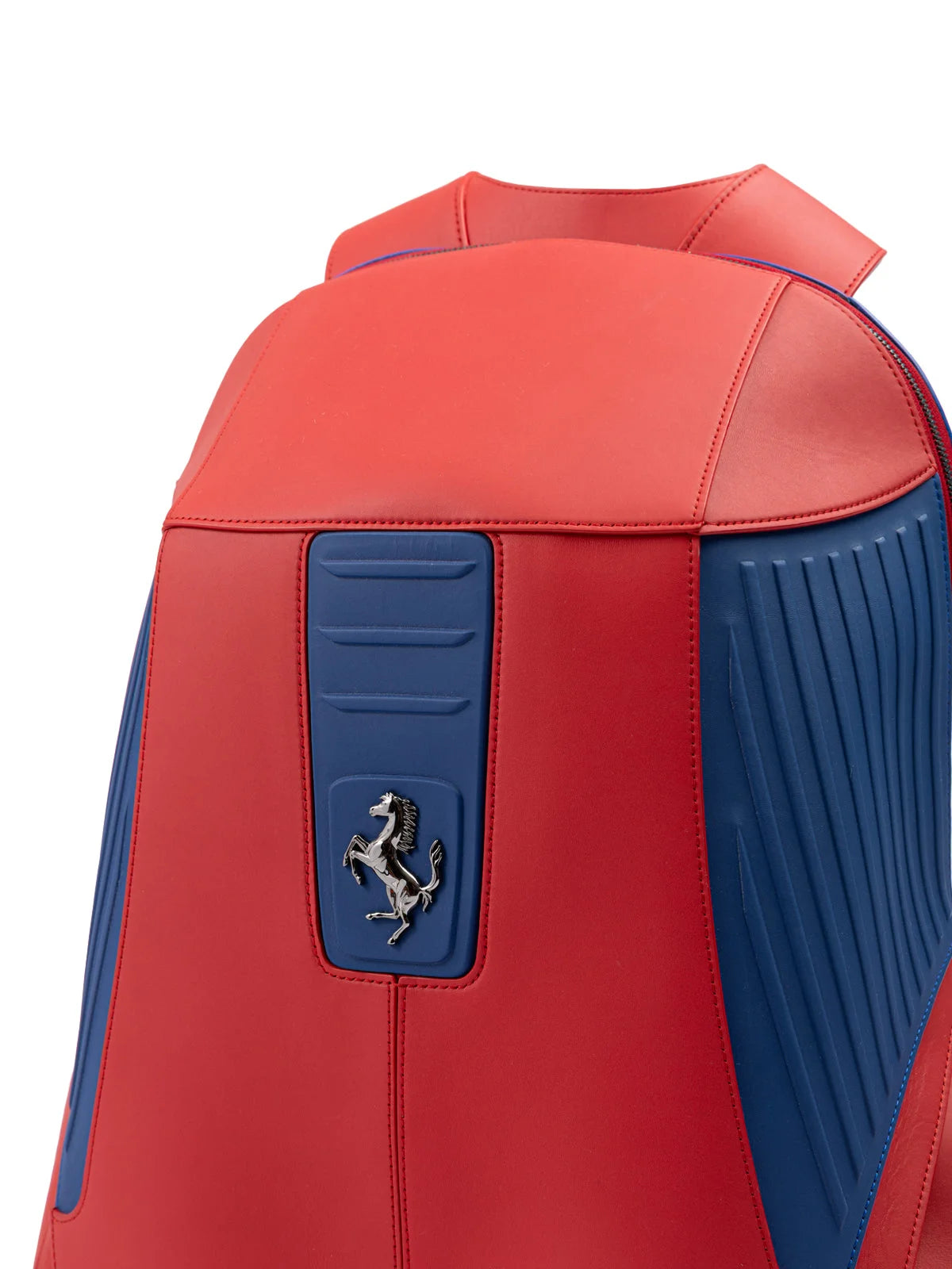 Ferrari Red Leather Technical Backpack - Backpacks