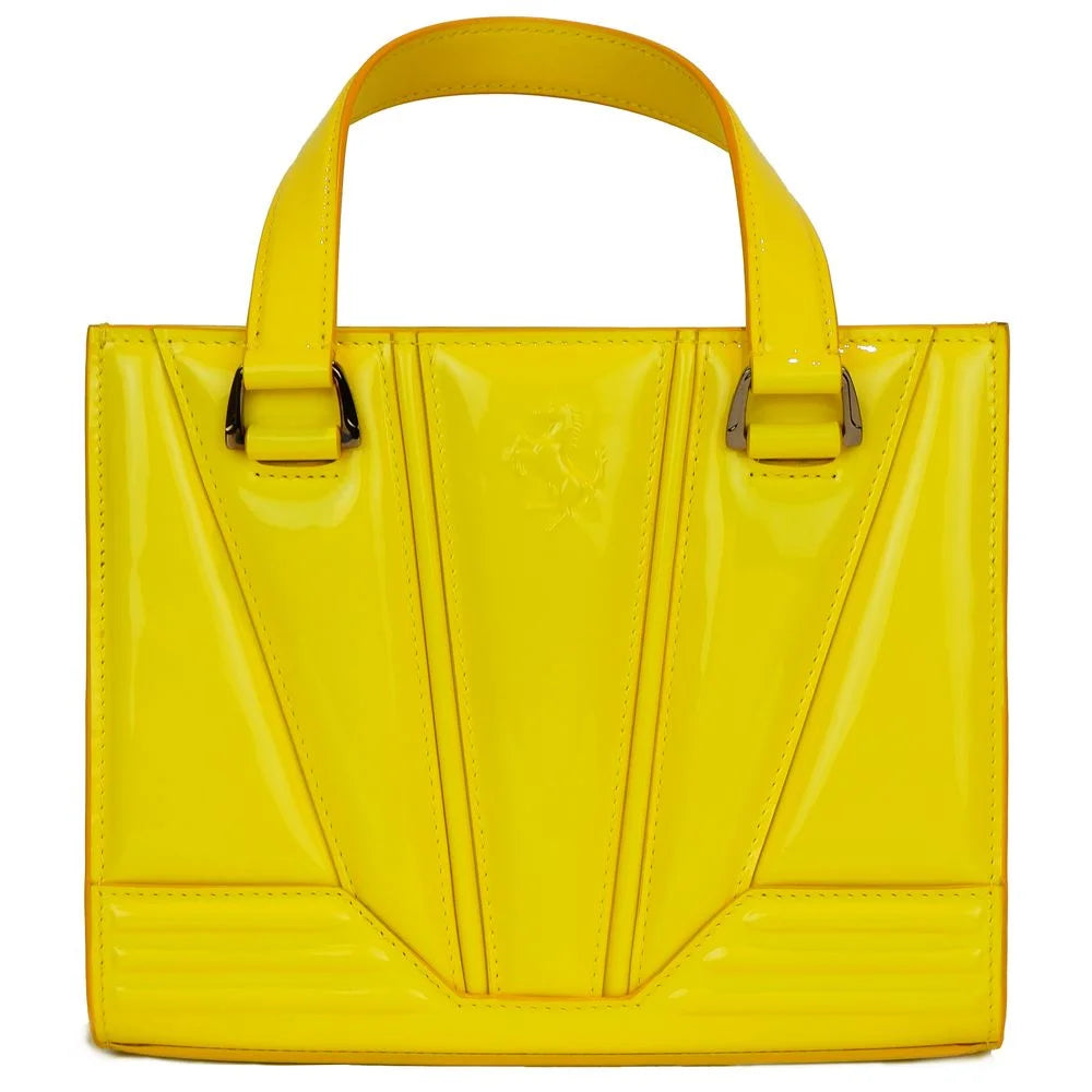 Ferrari Yellow Leather Handbag - Satchel Bags