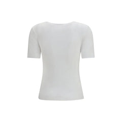 Ganni White Cotton T-Shirt