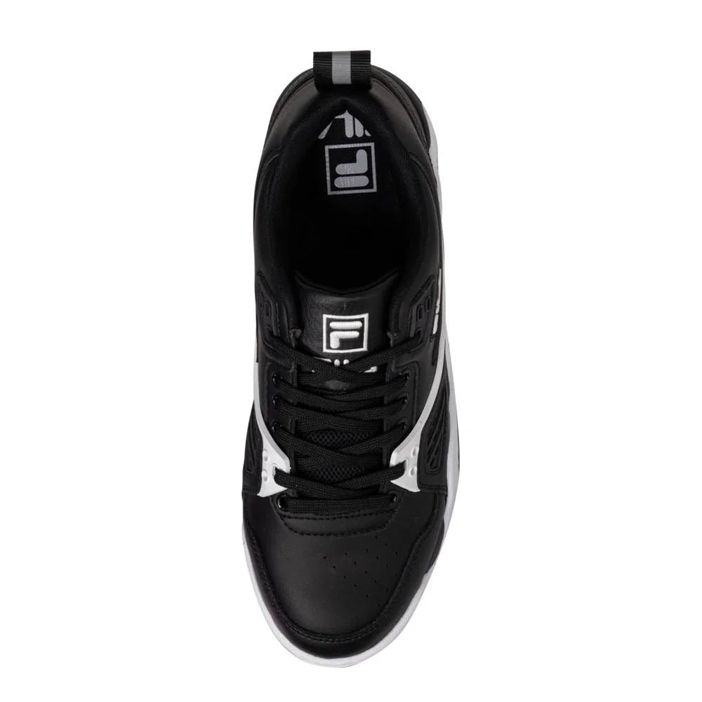 Fila Black And White Leather Low Top Sneakers - EU40/US10