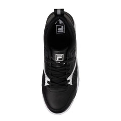 Fila Black And White Leather Low Top Sneakers - EU40/US10