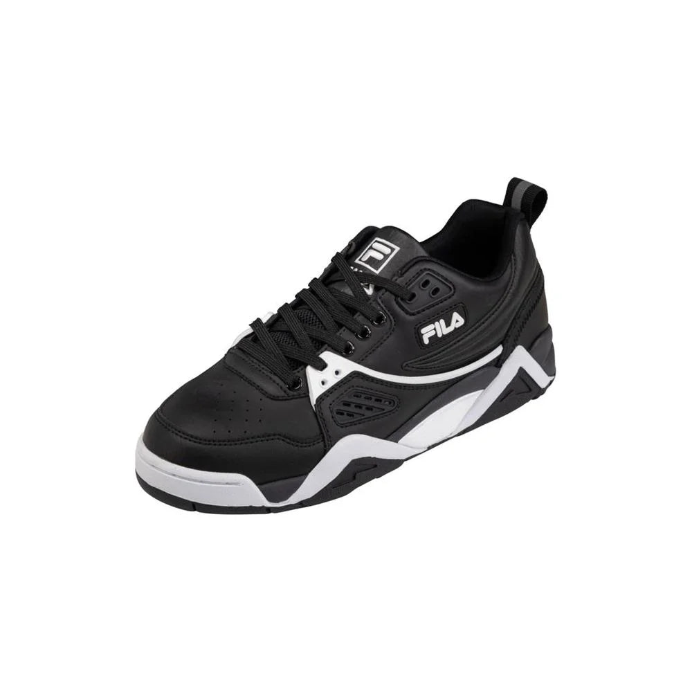 Fila Black And White Leather Low Top Sneakers - EU40/US10