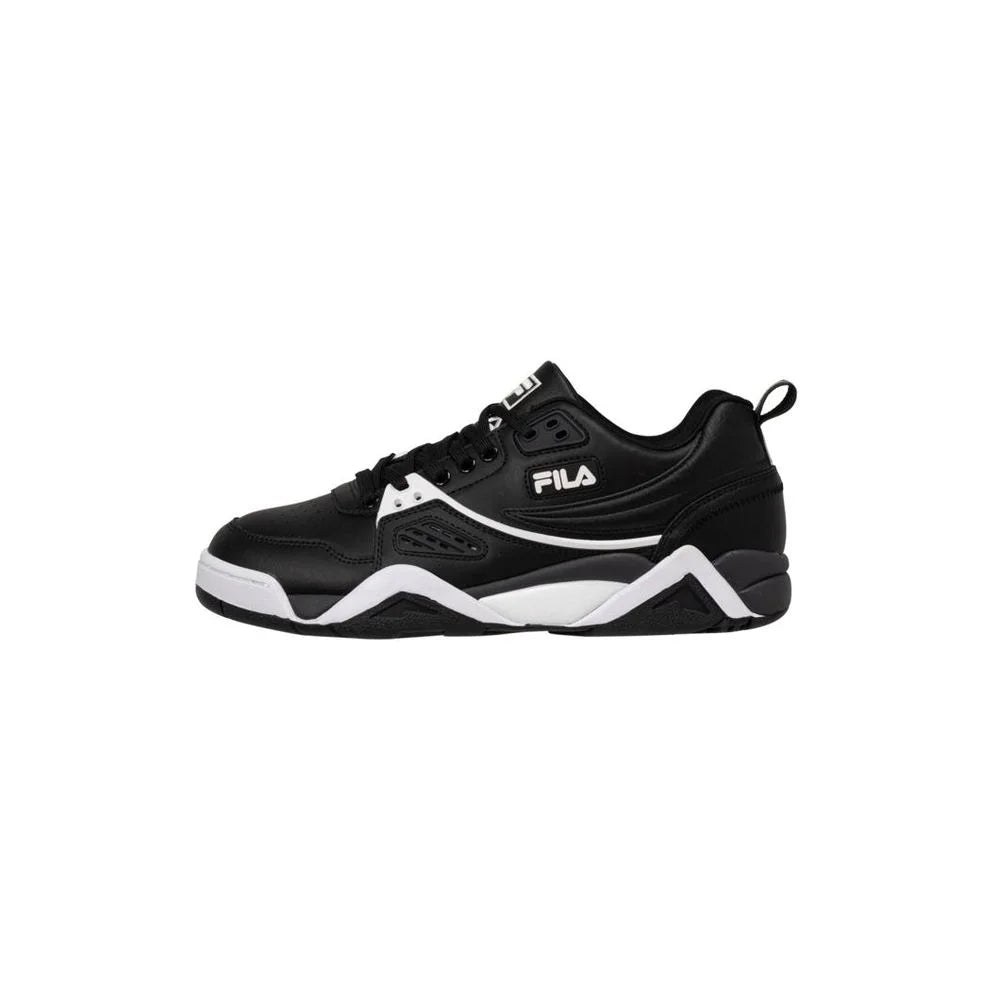 Fila Black And White Leather Low Top Sneakers - EU40/US10