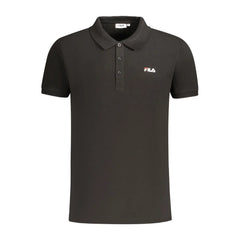 Fila Black Cotton Men Polo Shirt - Polos