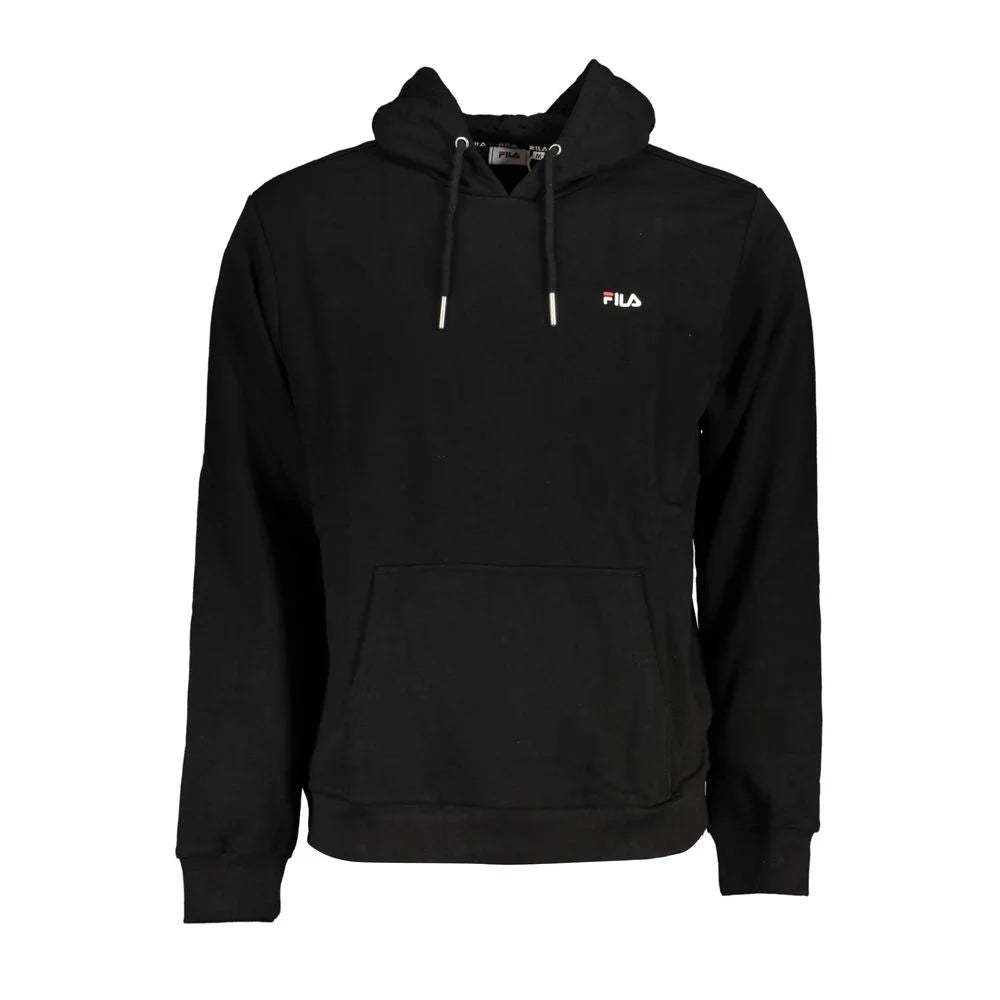 Fila Black Cotton Men Sweater with Hood - Hoodies