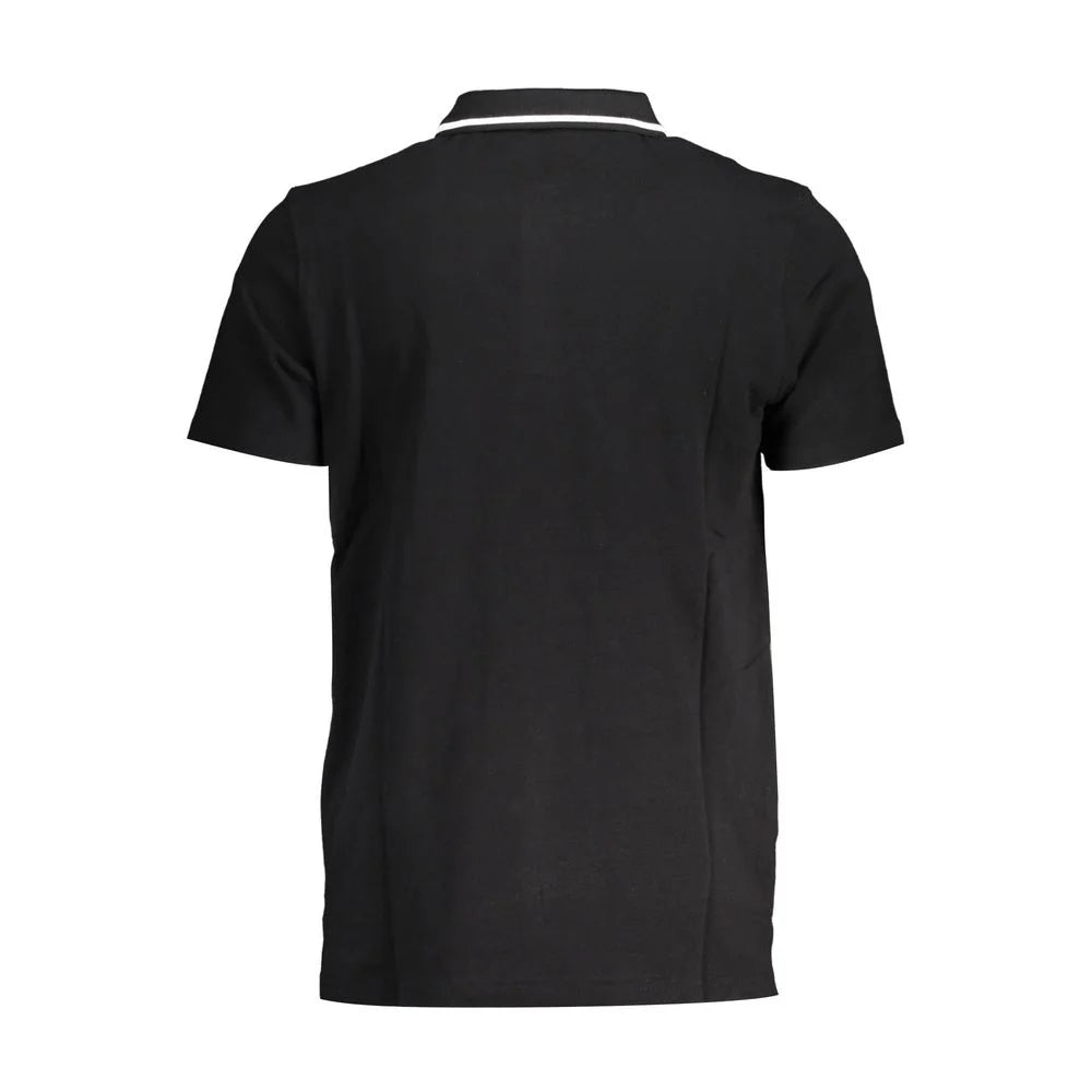 Fila Black Cotton Polo Shirt - Polos