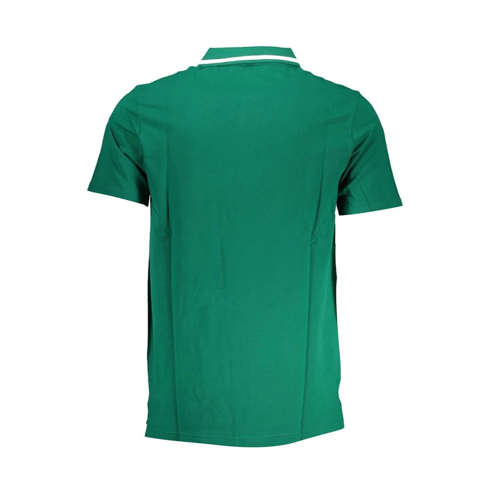 Fila Classic Green Cotton Polo with Contrast Details - S - Polos