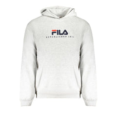 Fila Gray Cotton Men Sweater - S - Hoodies